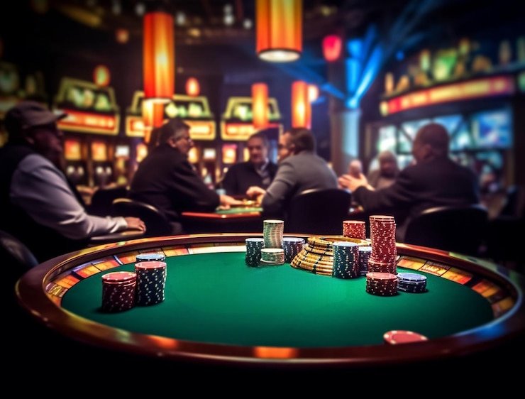 Evolution Gaming live blackjack table with dealer, cards, betting area, and chat window